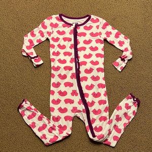 3 FOR $30 - Kickee Pants Wombat Muffin Ruffle Coverall with Zipper - PLAY